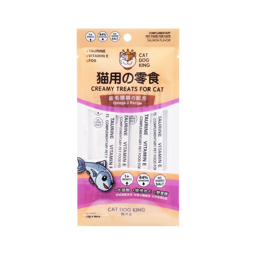 貓犬王 貓用肉泥零食條 三文魚味