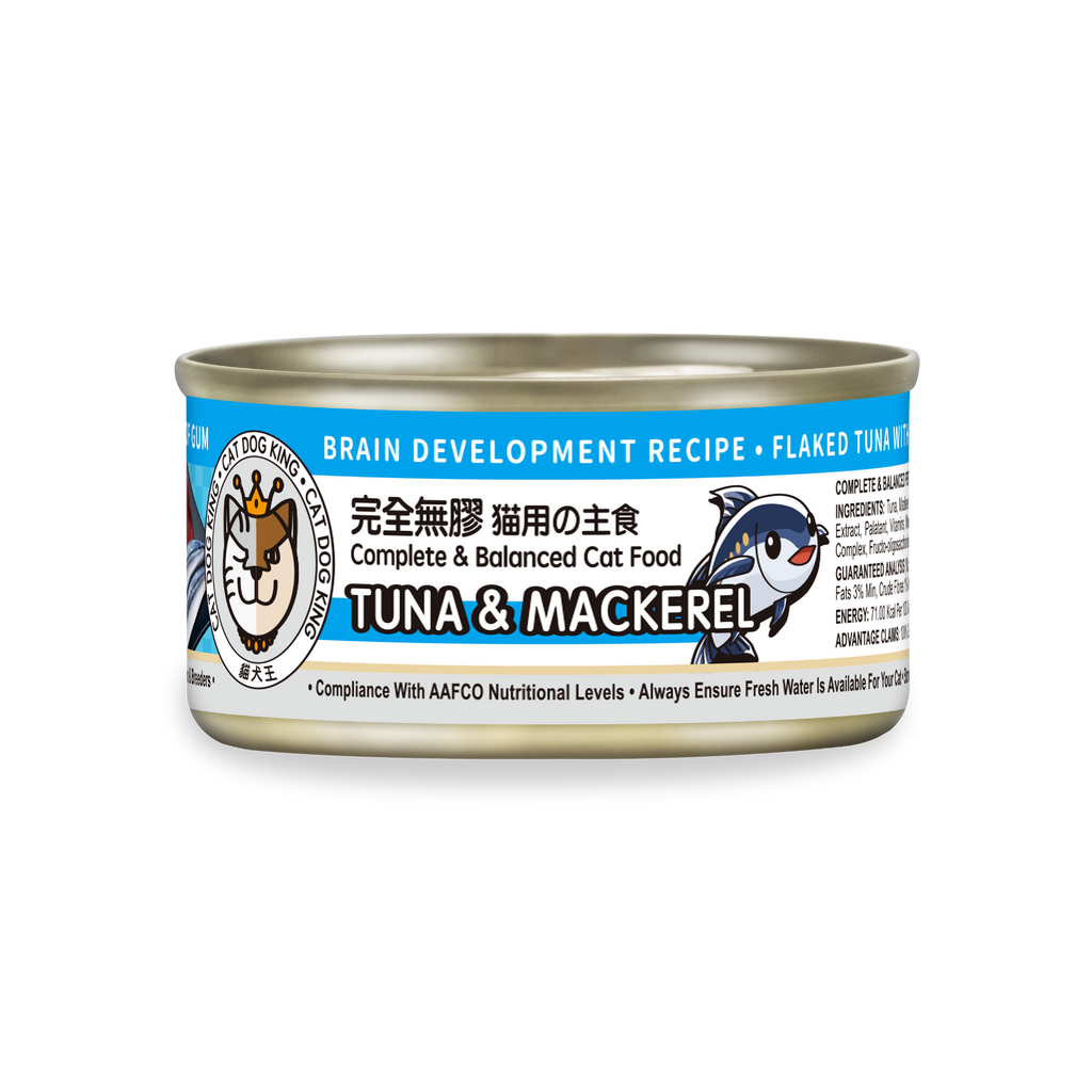 貓犬王 貓罐主食濕糧 吞拿魚及鯖魚肉絲湯罐