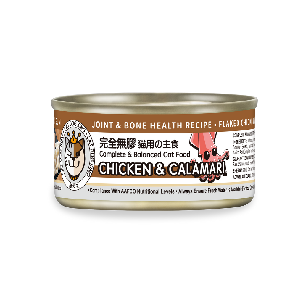 貓犬王 貓罐主食濕糧 魷魚及雞肉肉絲湯罐