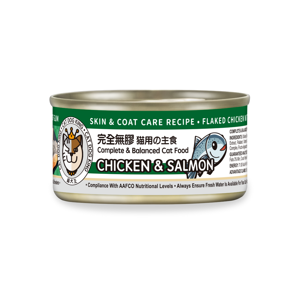 貓犬王 貓罐主食濕糧 三文魚雞肉肉絲湯罐