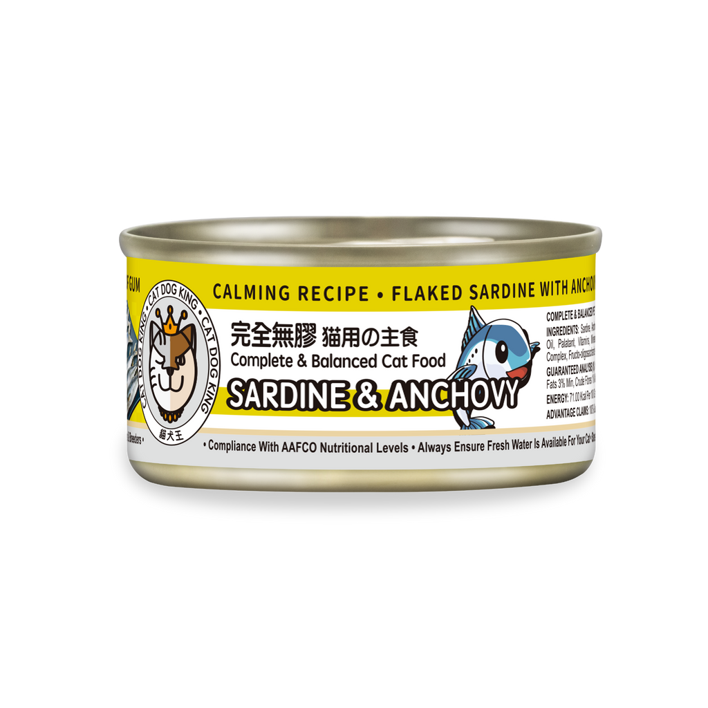 貓犬王 貓罐主食濕糧 沙甸魚及鯷魚肉絲湯罐